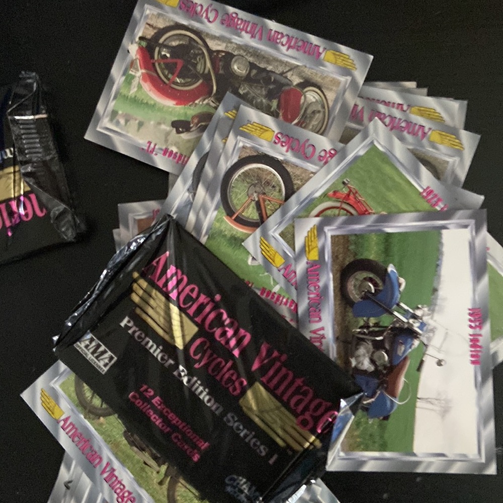 American vintage cycle premier edition series one collectors cards